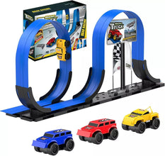 Track Racing Car, Magnetic Stunt Car, Anti-Gravity Roller Coaster, Inertia Return Force Stunt Kids Car, DIY Assembly Building Rail Race Toys, Children...